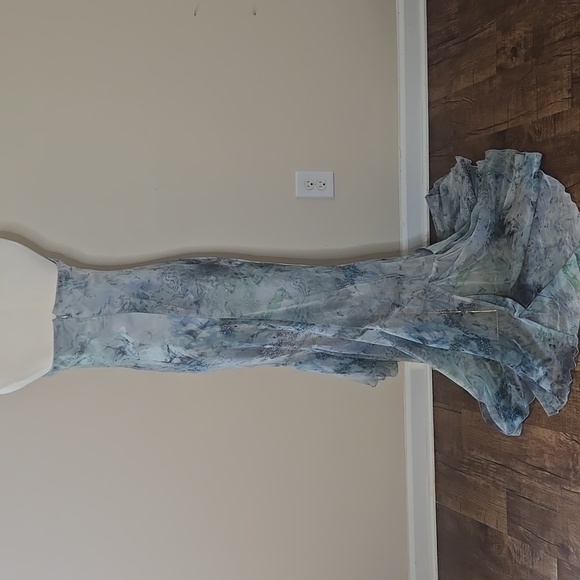 ASOS Strapless Maxi Dress – Size 10, NWT Watercolor Fairycore Mermaidcore HOCO - Picture 5 of 7